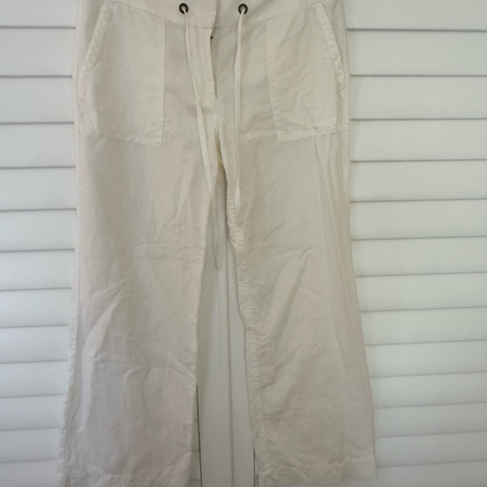 J. Crew Factory White Wide-Leg Trousers - Picture 8 of 13